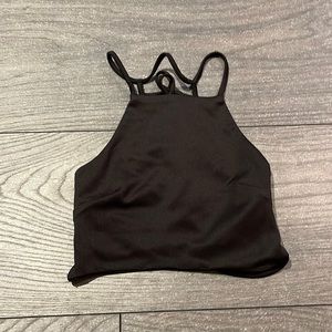 windsor black crop top